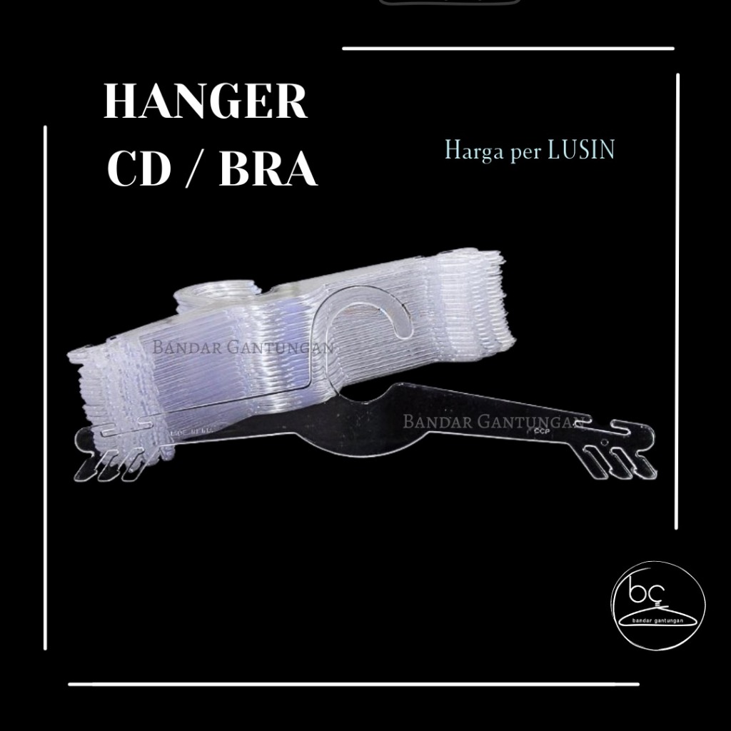 Hanger Bra Transparan Gantungan/ Hanger CD Pakaian Dalam Underwear Gantungan Bra Celana Dalam Hanger