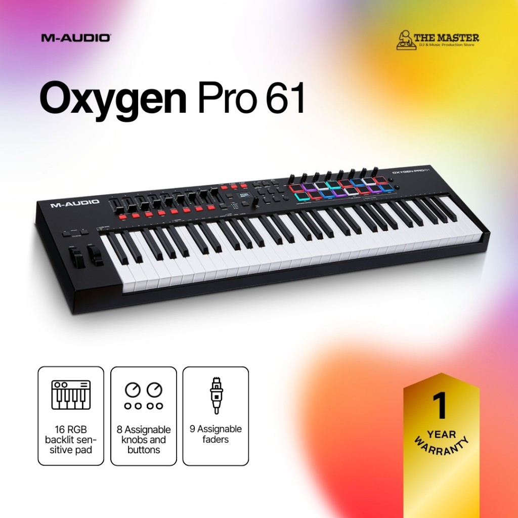 [Ready Stock] M-Audio Oxygen Pro 61 USB Keyboard Midi Controller