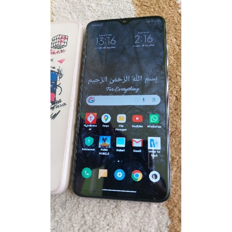 Xiaomi Redmi Note 8 pro Ram 64GB Internal 64GB Second Batangan, putih bonus Temperedglass terpasang 