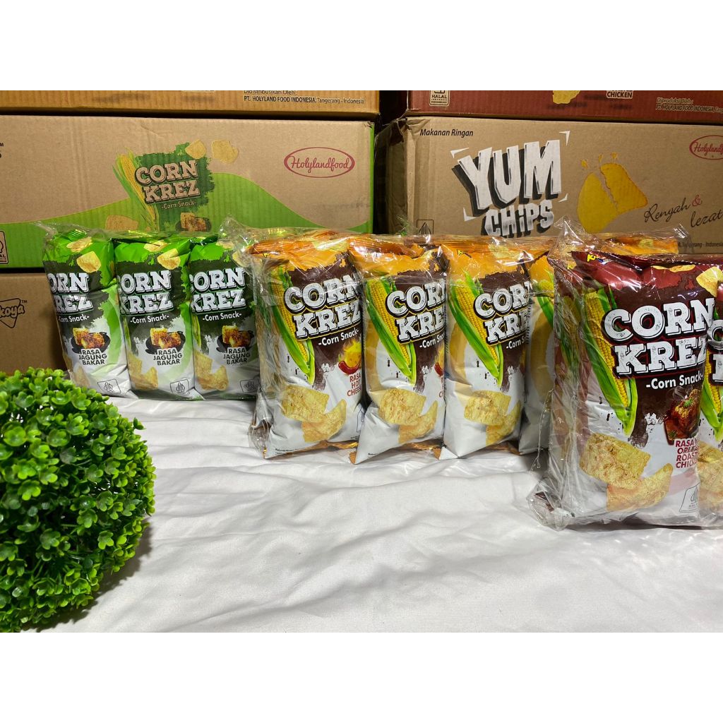 

CORN KREZ SNACK Cemilan 1 Karton 50 Pcs VARIAN RASA isi 5 x 10 pcs kripik jangung cemilan sehat harga grosir snack gurih