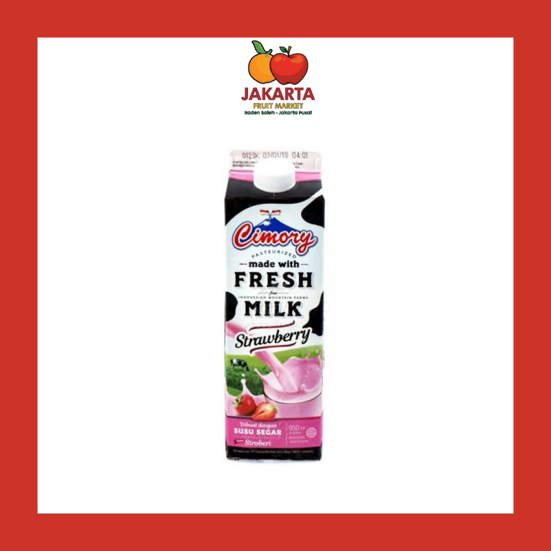 

CIMORY FRESH MILK STRAWBERRY 950 ML / 100% SUSU SEGAR RASA STRAWBERRY