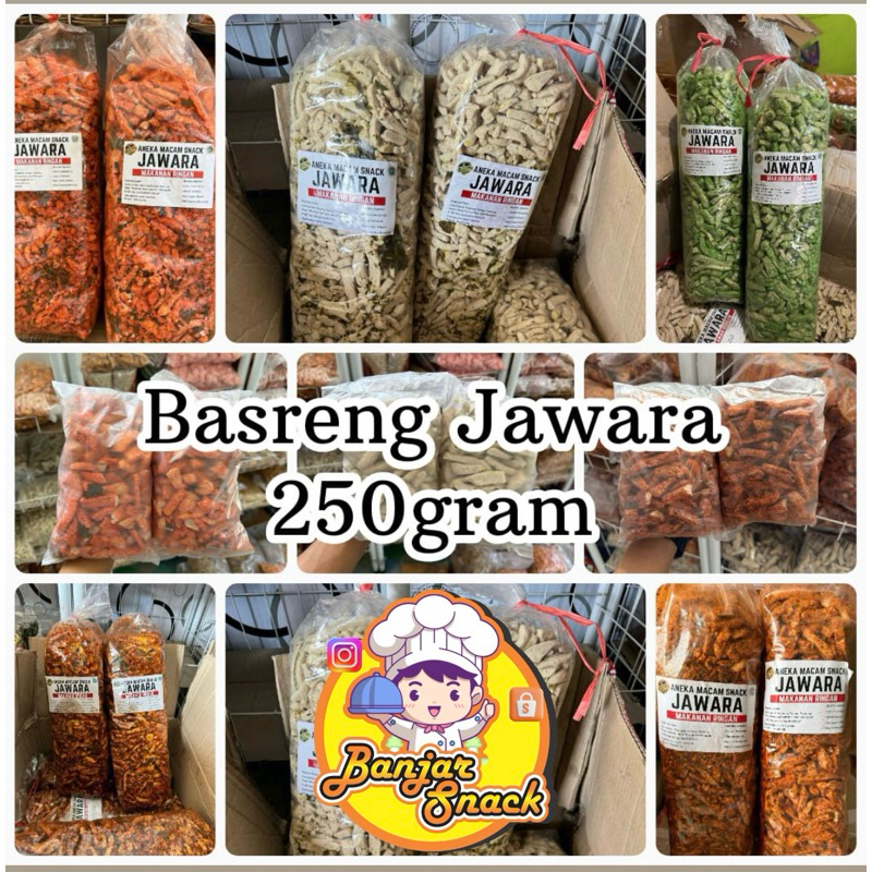 

Basreng JAWARA 250Gram | Pedas Jeruk Purut - Original Asin - Pedas Biasa