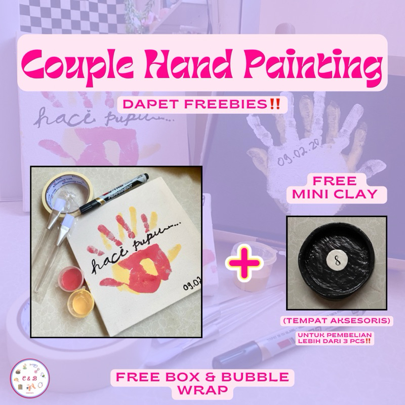 

DIY CANVAS Couple | HAND PAINTING COUPLE | KANVAS CAP TANGAN COUPLE | Canvas 20x20cm | Kanvas Lukis Tangan Couple