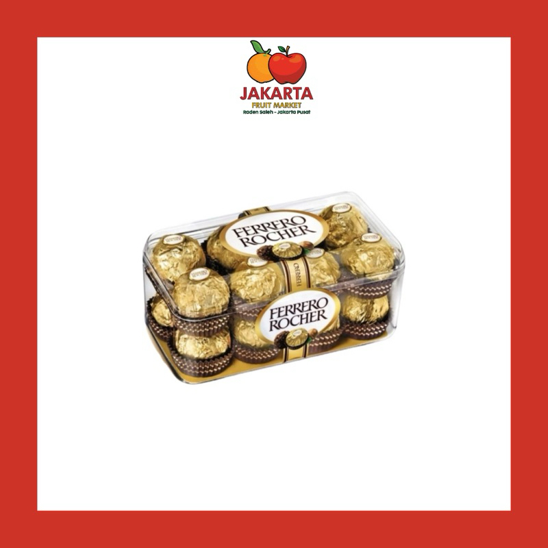 

FERRERO ROCHER CHOCOLATE ISI 16 PCS 200 GR / COKELAT DENGAN KACANG HAZELNUT