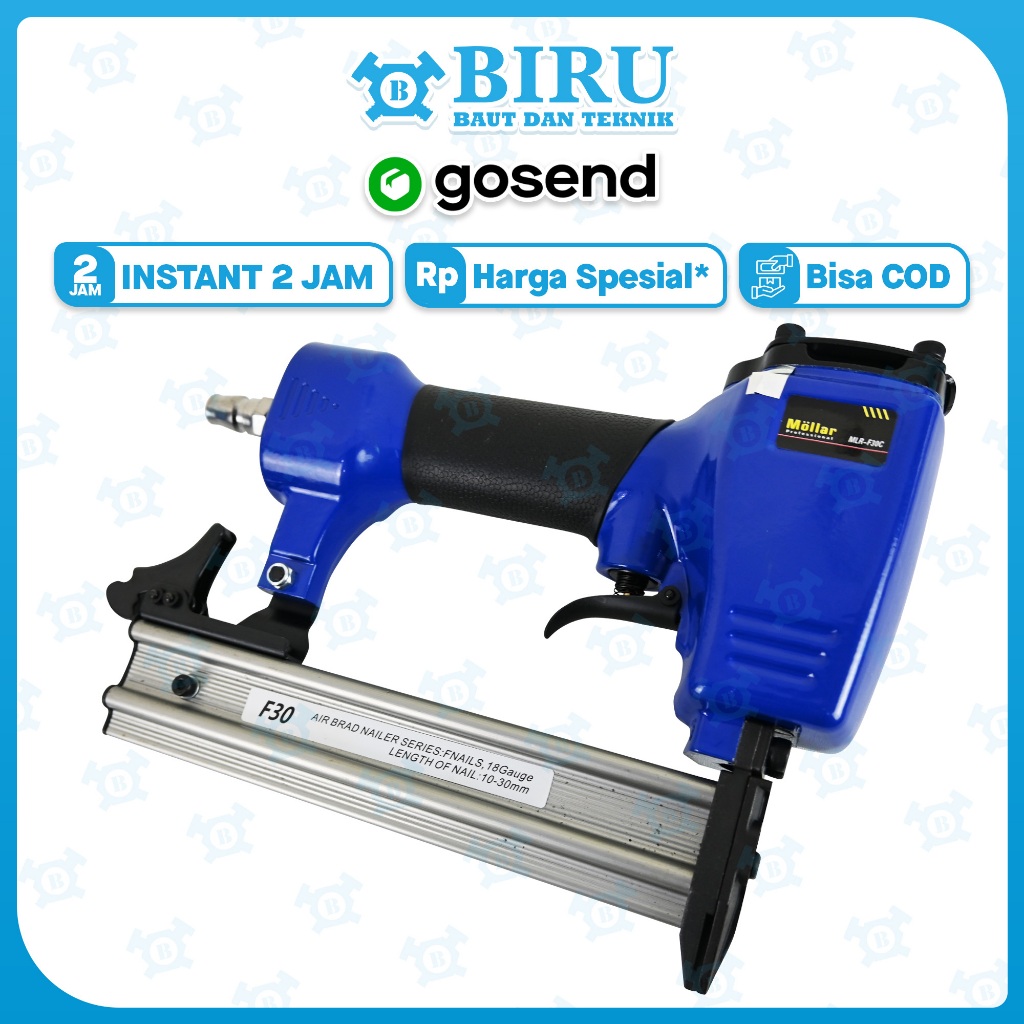 Mollar Air Nailers F30 Mesin Paku Tembak Kompresor
