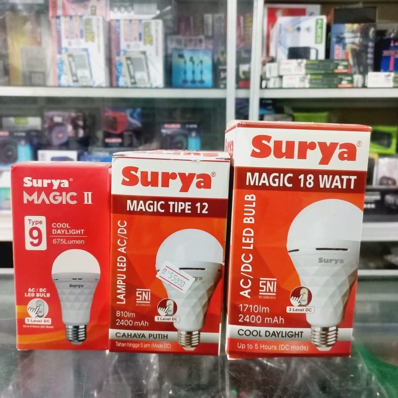 Lampu Emergency Surya Magic Nyala Otomatis Saat Mati Listrik