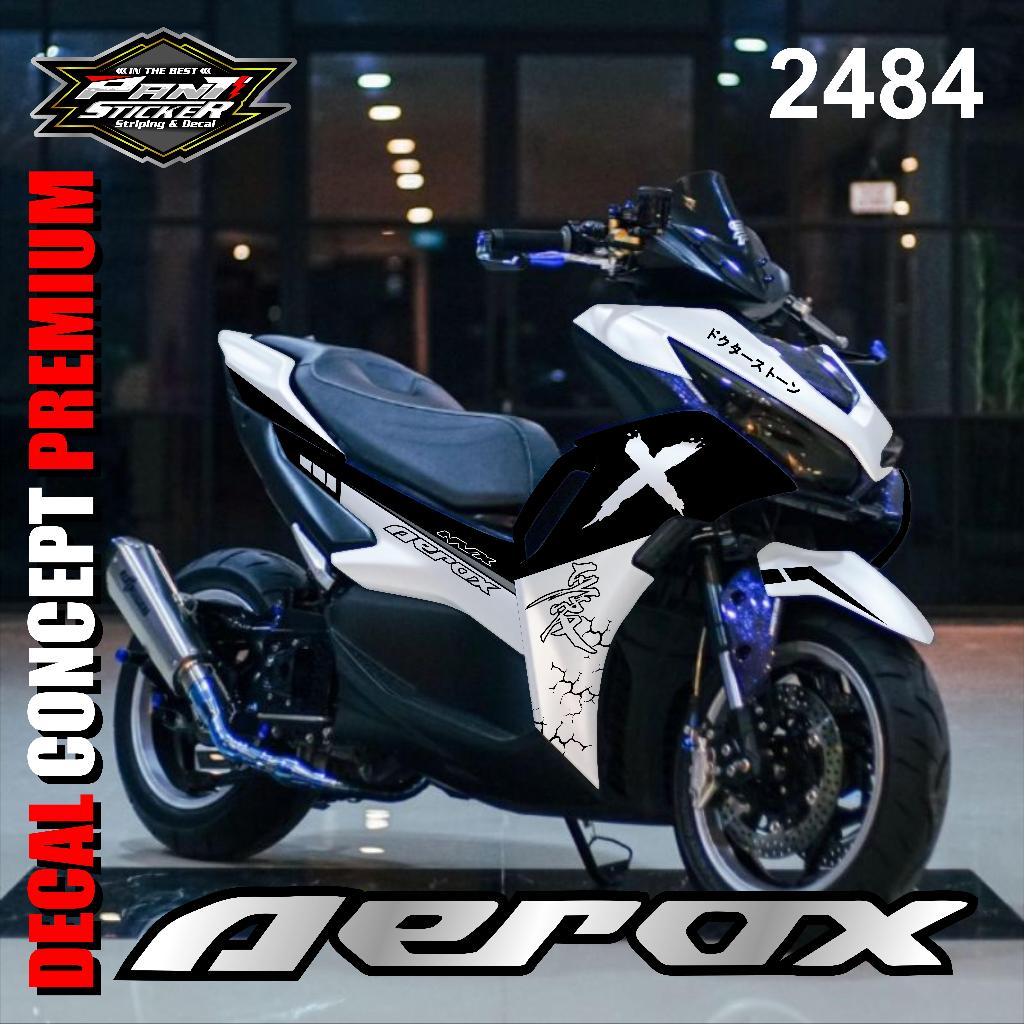 Terbaru - Stiker Full Body Aerox Stiker Motor New Aerox Connected Fullbody