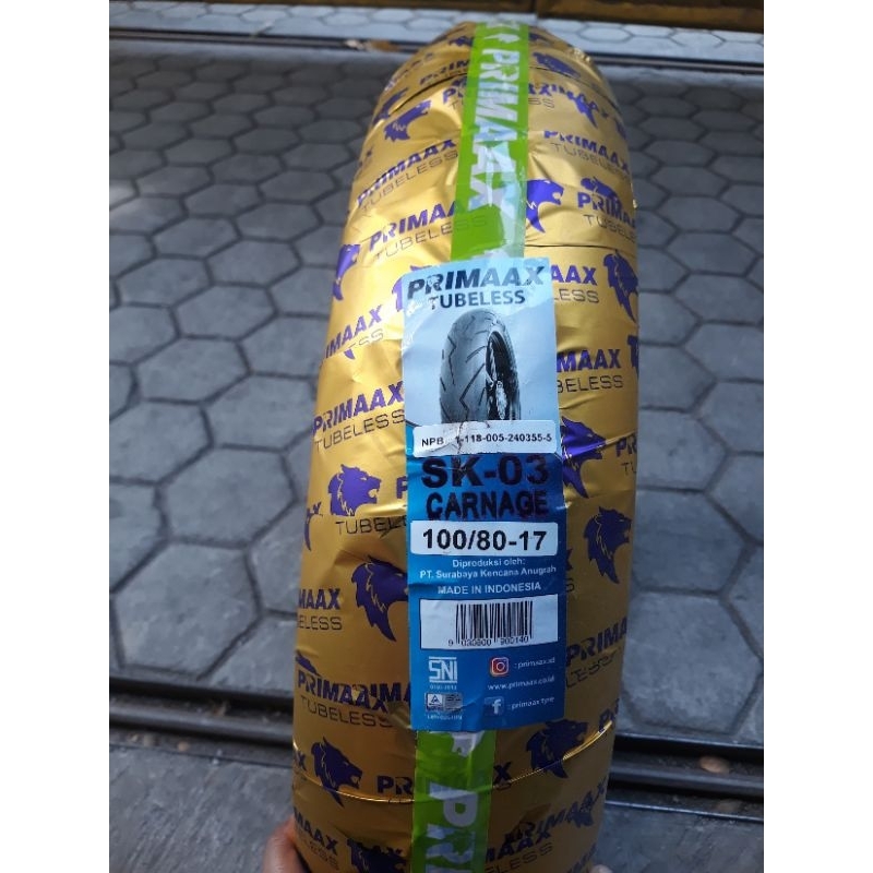 Ban luar sk03 100/80-17 primaax tubles TL primax pirelli sk 03