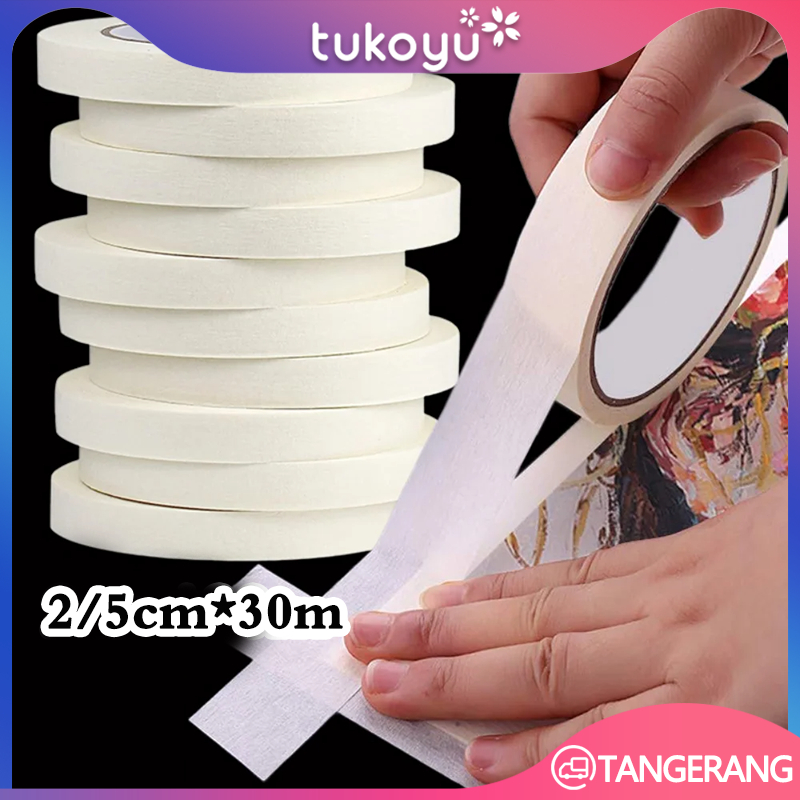 

Tape Isolasi Kertas 2-5cm 30m/Masking Tape/Lakban Kertas Masking
