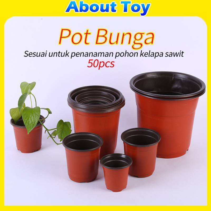 【50PCS】Pot Bunga Plastik Tinggi 20cm / Pot Bunga Lusin Ukuran 25cm