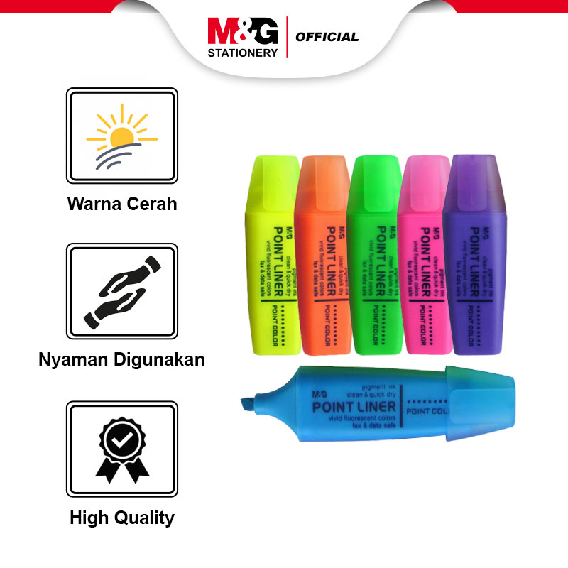 

M&G Lozenge Series Highlighter Marker Spidol Warna Pastel / Highlighter Triangle Jumbo Marker Spidol
