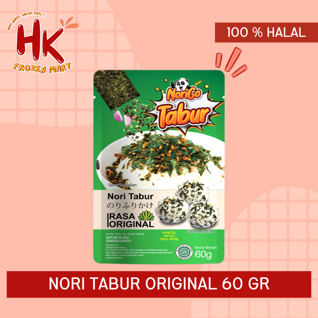 

Nori Tabur Original 60gr | java gim bori rumput laut kering tabur nasi boncabe HK FROZEN MART