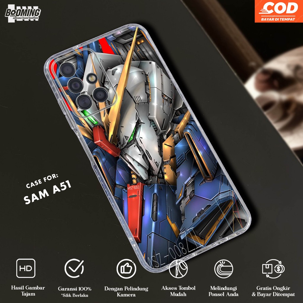 Case Samsung A51 Casing Samsung A51 Motif GUNDAM - Clear Case - Softcase Bening Tebal - Casing Hp Pr