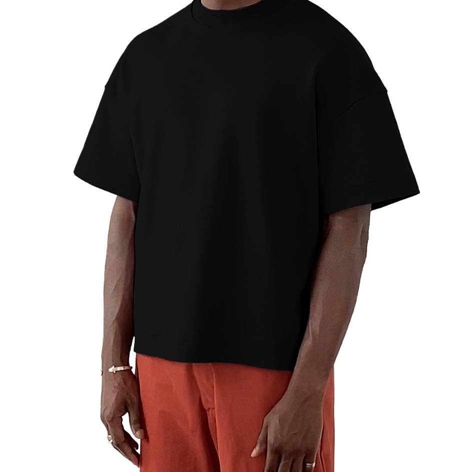 Hemat JORN  Tshirt Boxy Heavyweht Hitam Kaos Boxy Oversize Tebal Kaos Pria Tebal Kaos Oversize