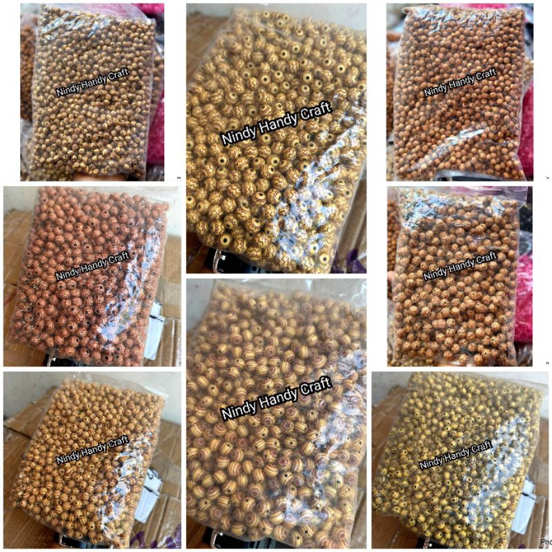 Manik Corak Kayu - Manik ATG kayu - Manik Kayu Coklat