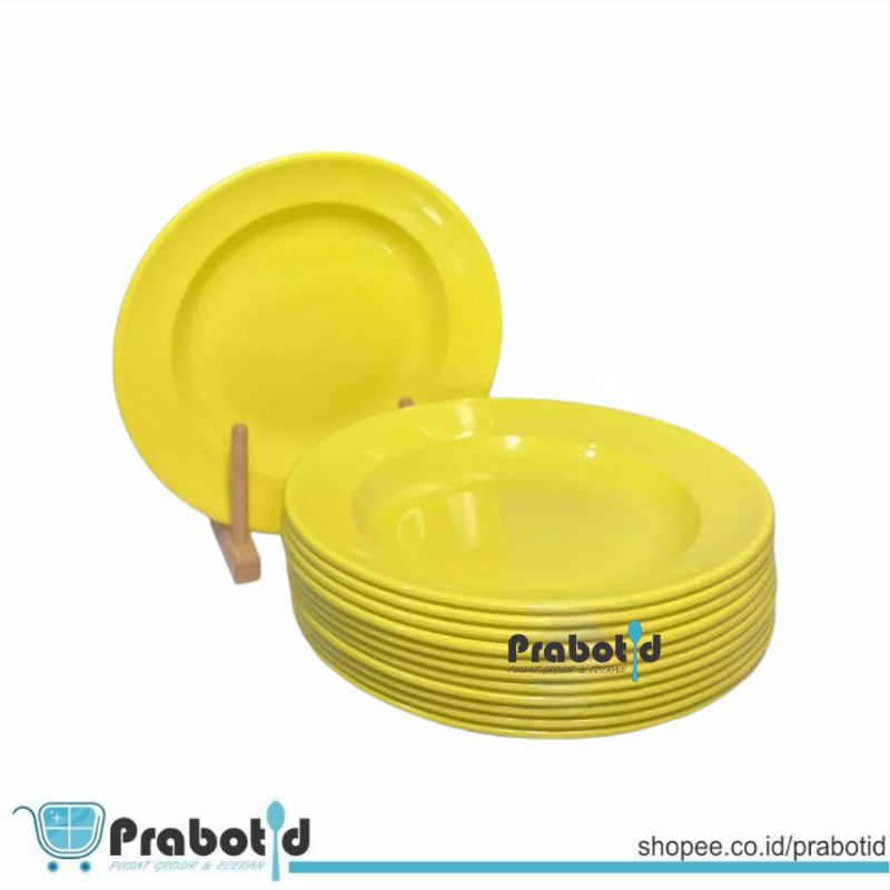 Piring Melamin 1 Lusin | Piring Melamin | Piring Melamin Lusinan 12 PCS Tebal | Piring Plastik | Pir