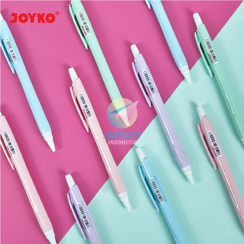 

(1 Pcs) Pensil Mekanik 2B JOYKO MP-52 Pastel Color 0.5 mm Retractable Mechanical Pencil