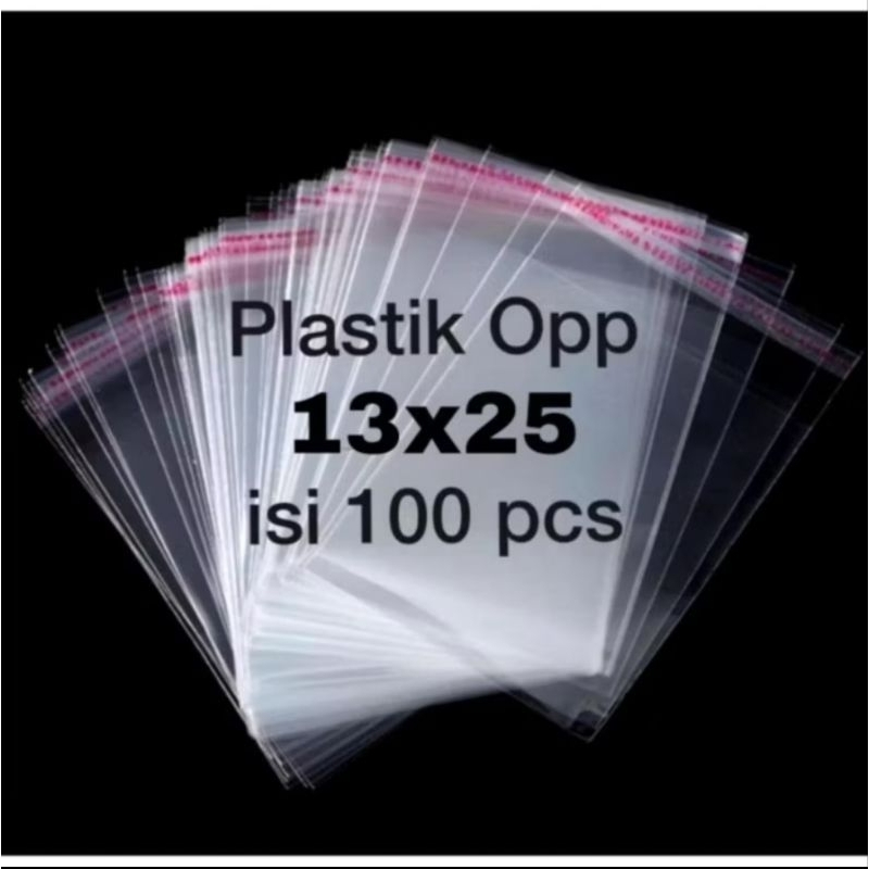 

PLASTIK OPP, PLASTIK HIJAB POLOS UKURAN 13x25, 18x25, 20x27 Isi 1pcs