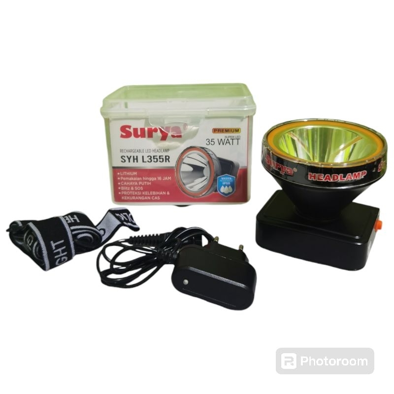 Senter Kepala Surya 35Watt SYH-L355R Original 100 % ll Senter Kepala Surya 35W tahan hingga 16 jam d