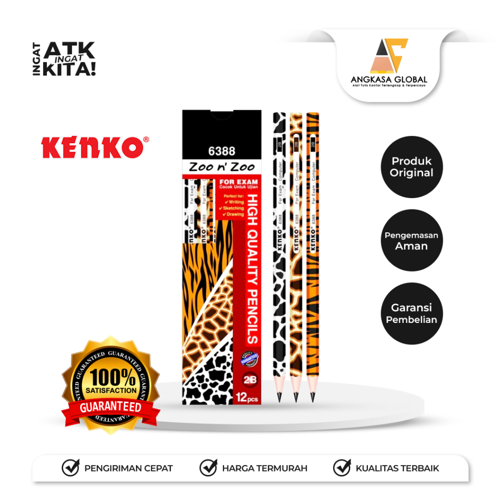 

KENKO PENSIL 2B-6388 ZOO N ZOO (1LSN/ 12PCS)