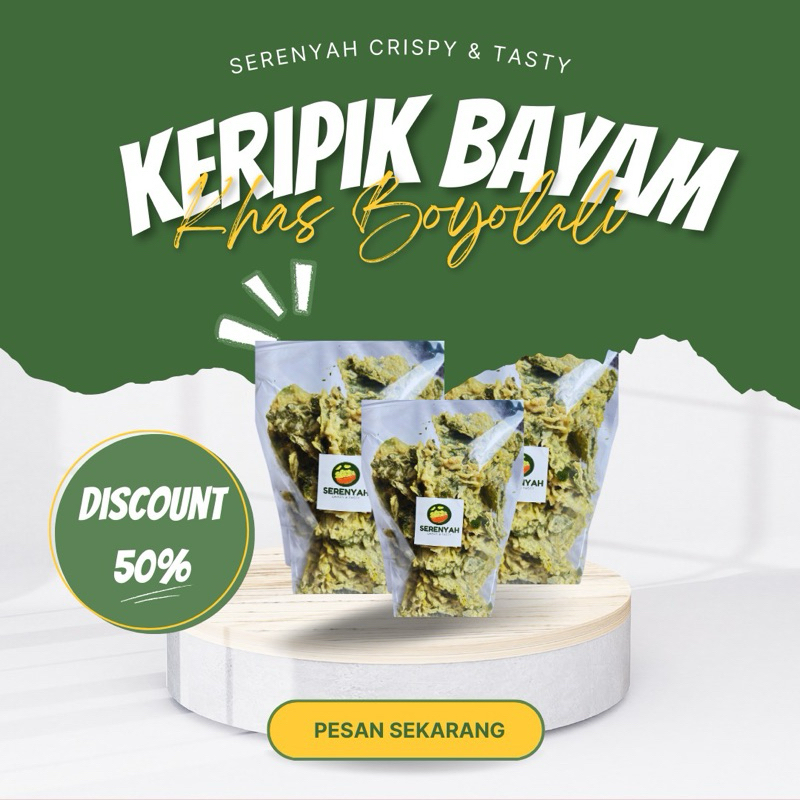 

Serenyah Keripik Bayam Gurih, Crispy dan Nikmat Oleh-Oleh Khas Boyolali (Bisa COD) ab