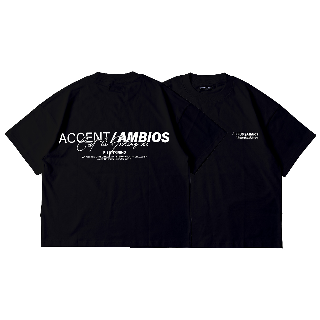 AccentAmbios - Essentials 16s Boxy Crop Tshirt Heavyweight 225gsm AccentAmbios Black