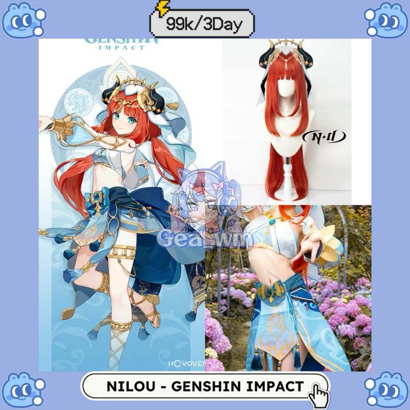 RENTAL/SEWA KOSTUM COSPLAY GENSHIN IMPACT NILOU MANMEI TAOBAO HQ IMPORT