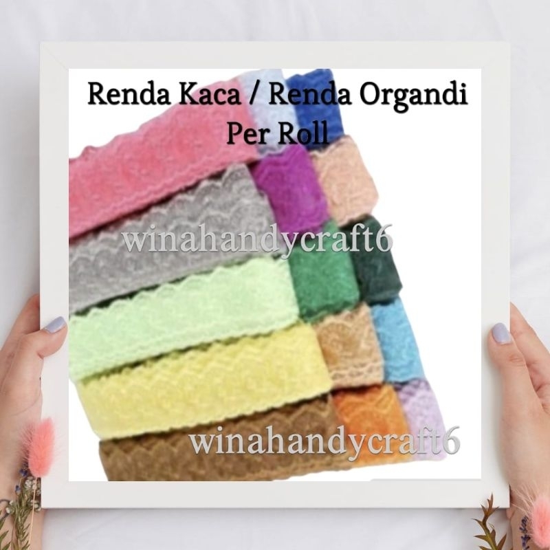 Renda kaca / Renda organdi star per roll