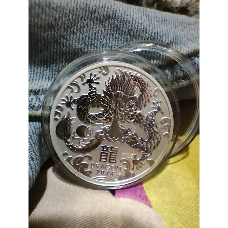 koin logam perak naga 1 oz