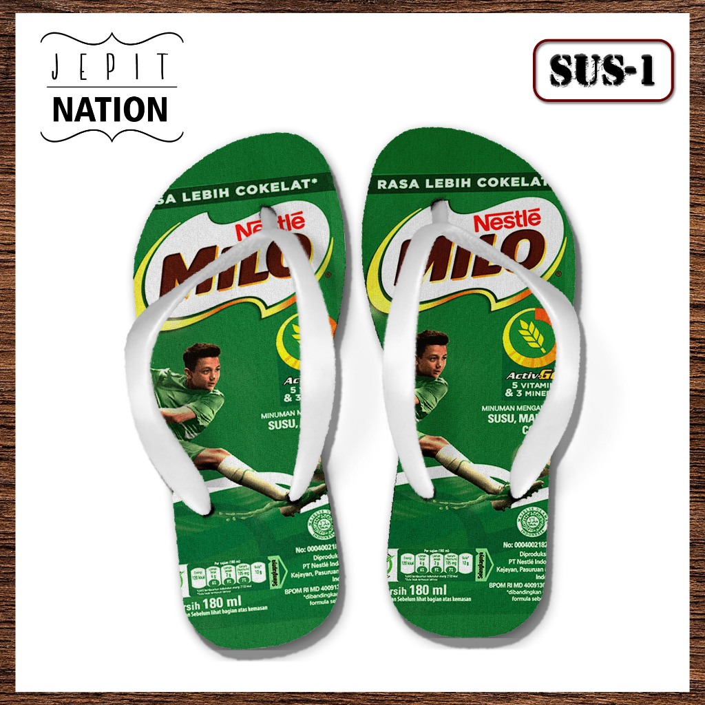 [SANDAL JEPIT] Susu Dancow Milo Ovaltine Frisian Flag (SUS), JEPITNATION Sendal Jepit Laki Cowo Pria