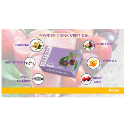 

POWDER DRINK VERTICAL Minuman Serbuk Rasa Plum