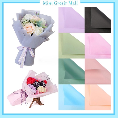 

Flower Wrapping Paper Full Color Cellophane Kertas Bunga polos Kertas Bouquet Dekor Ecer KB30