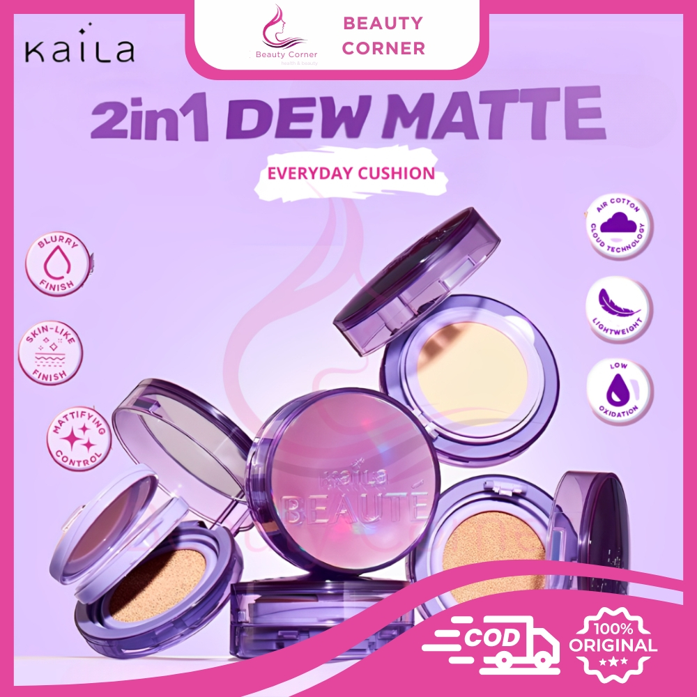 Kaila Beaute 2in1 Dew Matte Everyday Cushion & Compact Powder