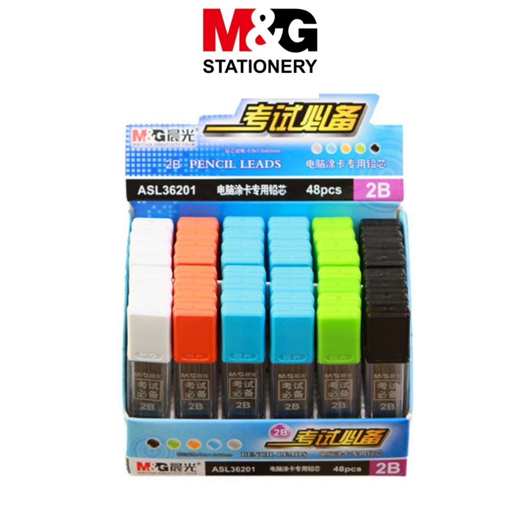 

Refil Pencil Mechanic Flat Chisel M&G #ASL36201 Isi Pensil Mekanik 2B Datar Isi 6 Pcs - 1 TUBE