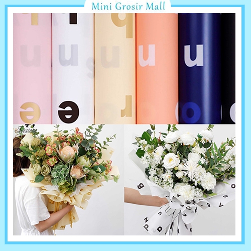 

kertas buket gold abjad flower wrapping cellophane 2 warna PERPACK KB6128