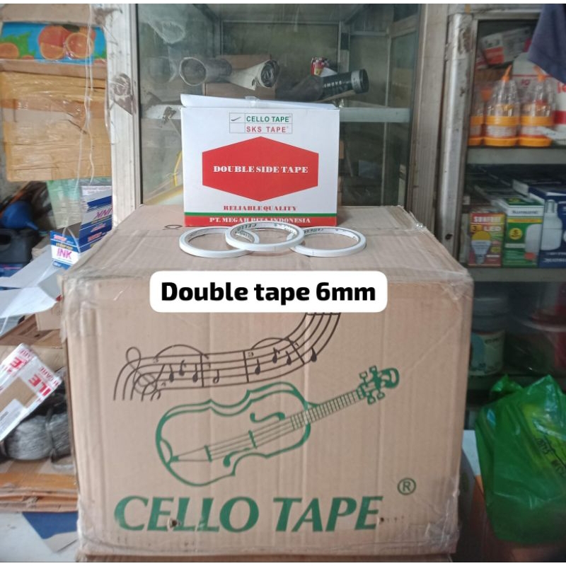 

double tape cello 6mm per pcs..