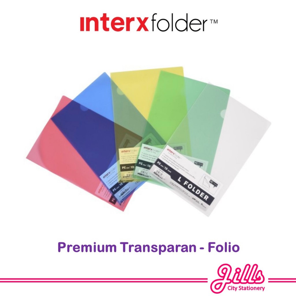 

Interxfolder Map Tebal Plastik Bening F4 (Folio) / Map L FC (1 Pak isi 12 Pcs)