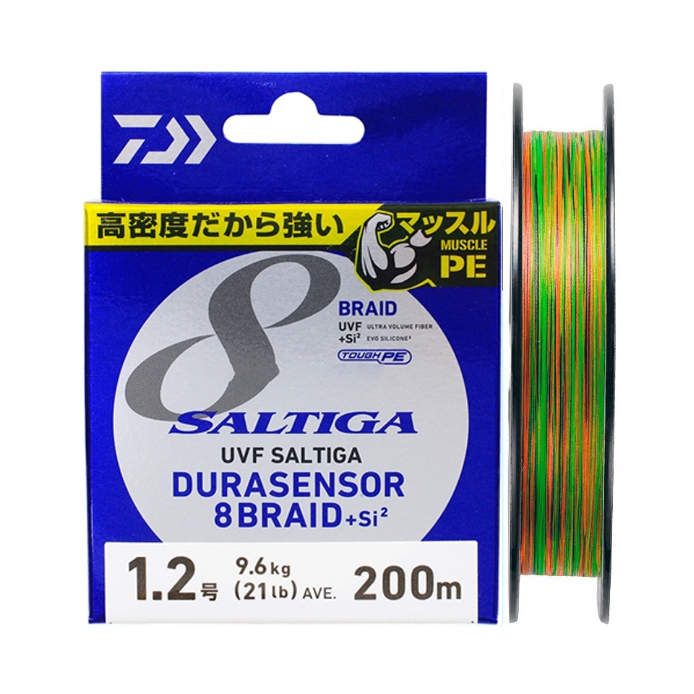 Senar PE DAIWA SALTIGA UVF DURASENSOR X8+SI2 200M | PE 0.6 s/d 3 | 12 s/d 49 Lbs | Multi Color
