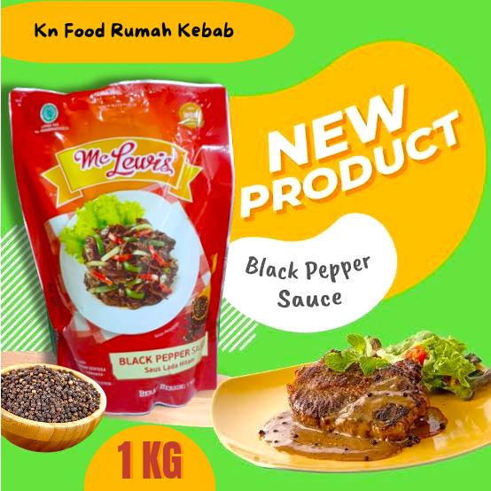 

JKL Sauce Mc Lewis Blackpepper 1 KG/ Saus Blackpapper/Saus Lada Hitam 1 kg