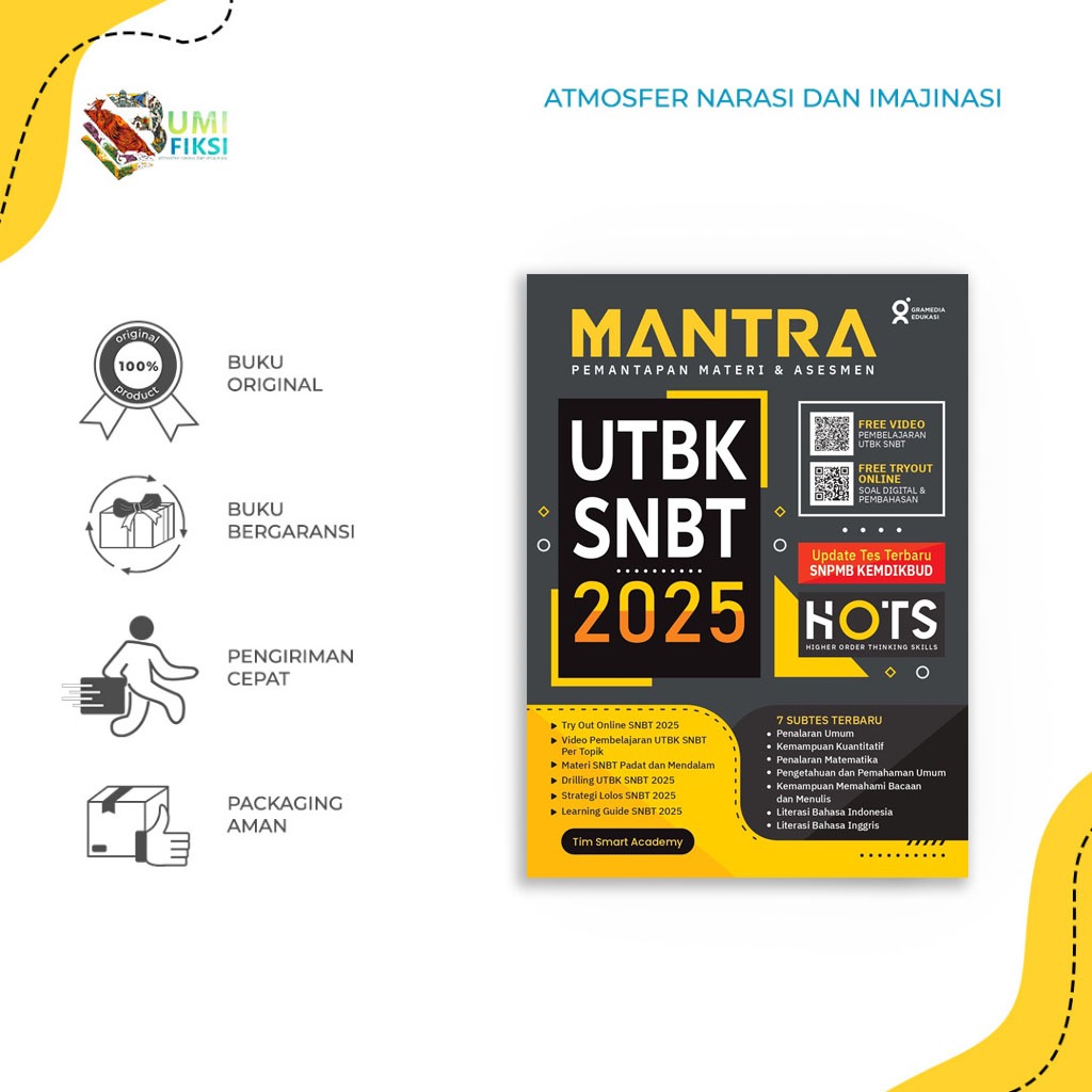 Buku Referensi - MANTRA UTBK SNBT 2025 - Tim Smart Academy - Gramedia Edukasi - Bumifiksi