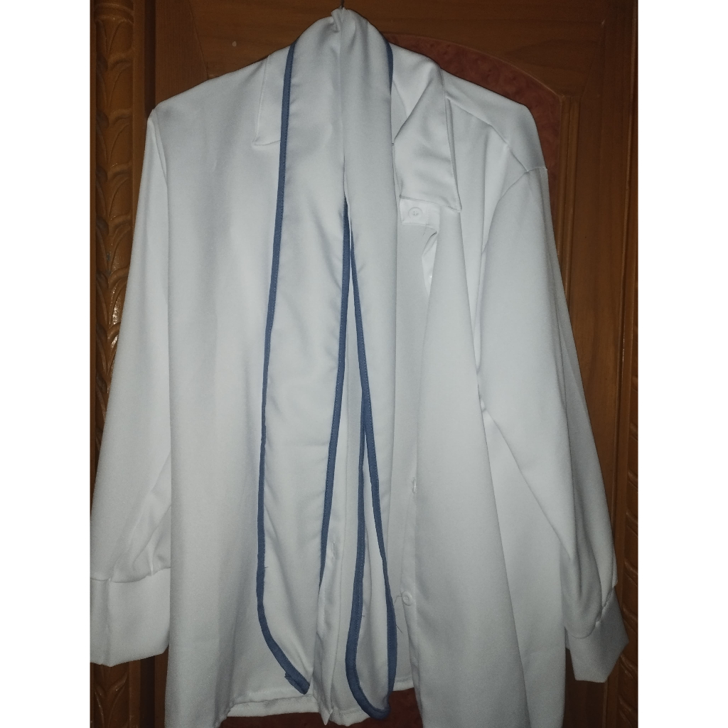 [BAJU BEKAS] Kemeja Putih Polos Dengan Pita