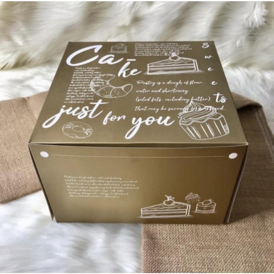 

Cake Box Bridge - Dus Kue Brown Sugar - Gosend/Grab Only!!! - 22cm