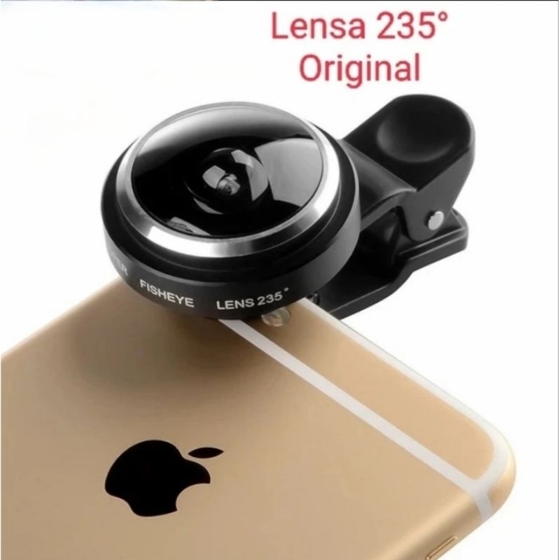 Lensa HP Handphone Fish Eye Super Wide Lens Fisheye 235 Derajat