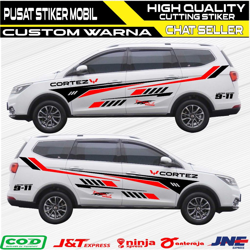 NEW PROMO STICKER STIKER MOBIL Wuling Cortez STIKER LIST MINIMALIST MOBIL Wuling Cortez