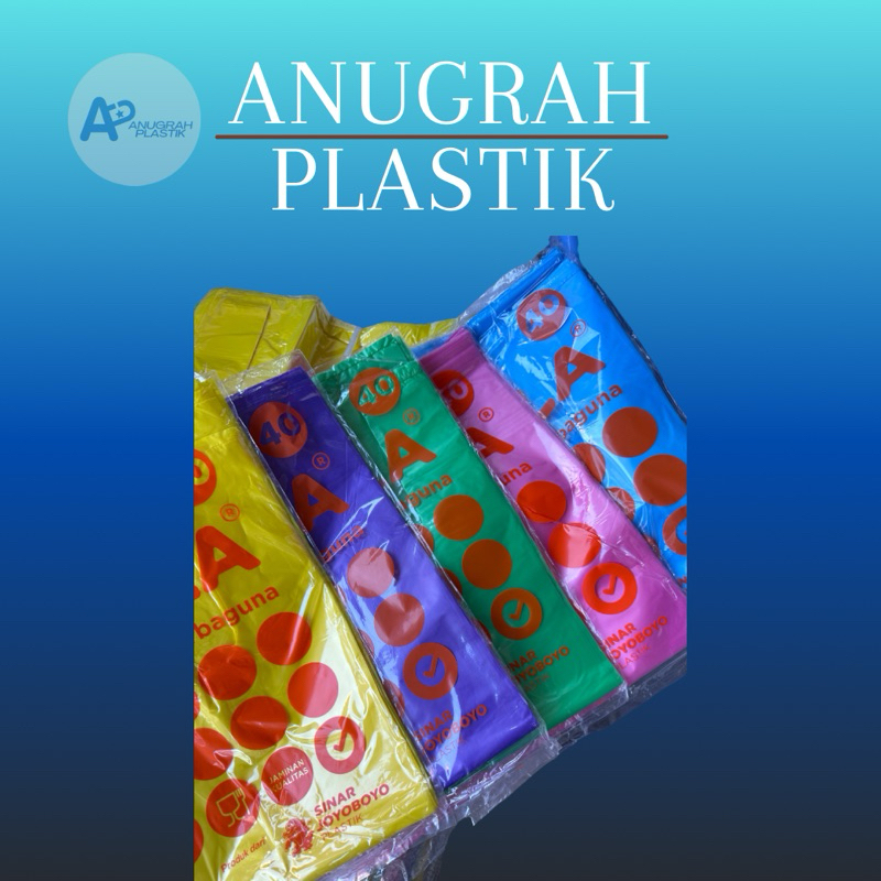 Plastik Kresek HD Besar 40 IDOLA Warna Warni Stabilo