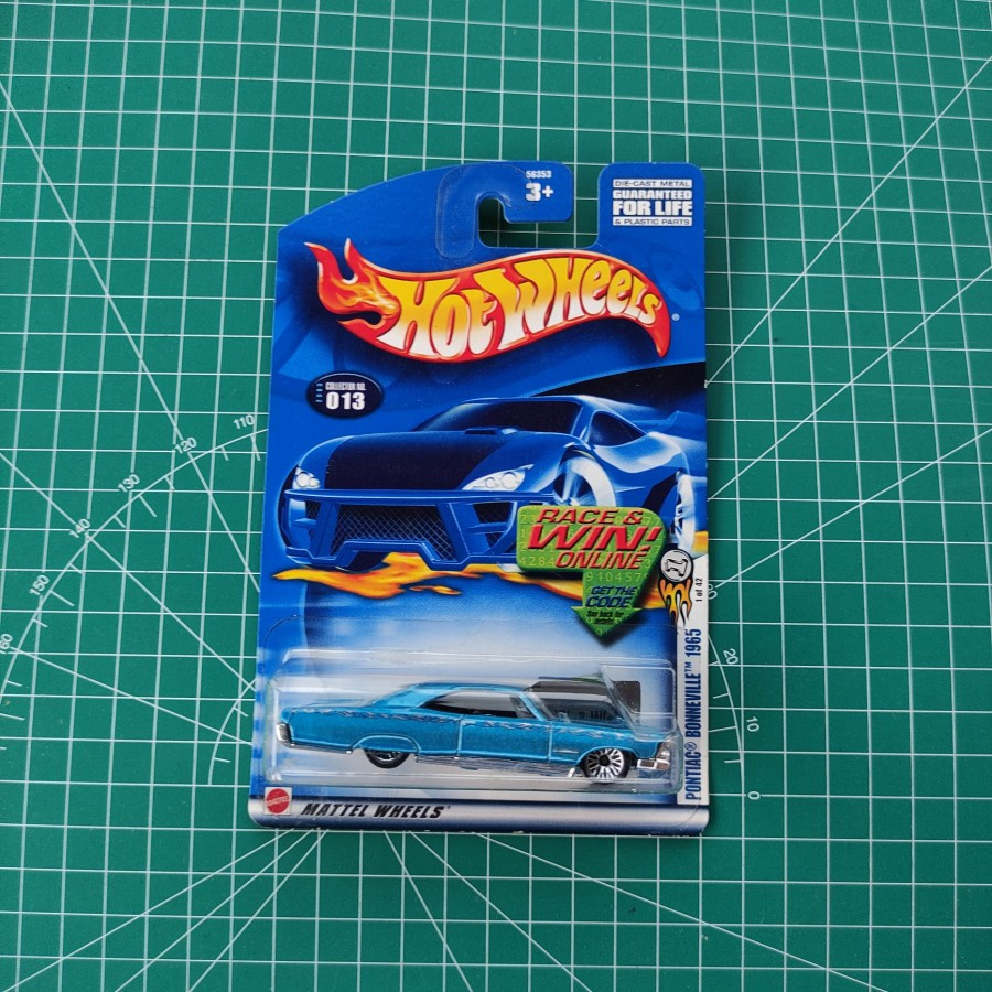 Hotwheels 65 Pontiac Boneville 1965 Blue Card