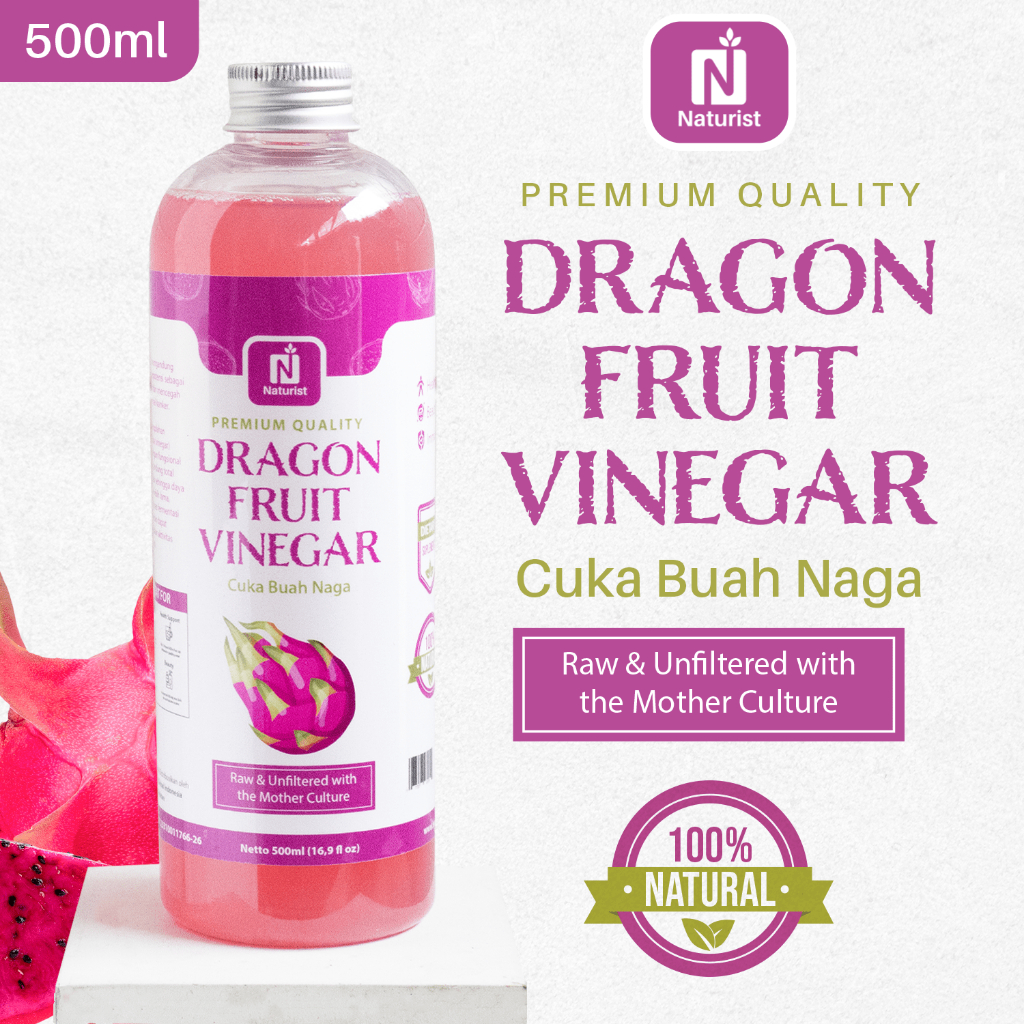 

NATURIST Cuka Buah Naga With The Mother Murni / Cuka Naga Dragon Fruit Vinegar Minuman Diet Sehat