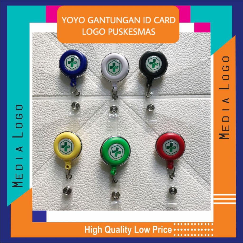 

YOYO ID CARD PUTARSTAINLESS+LOGO PUSKESMAS