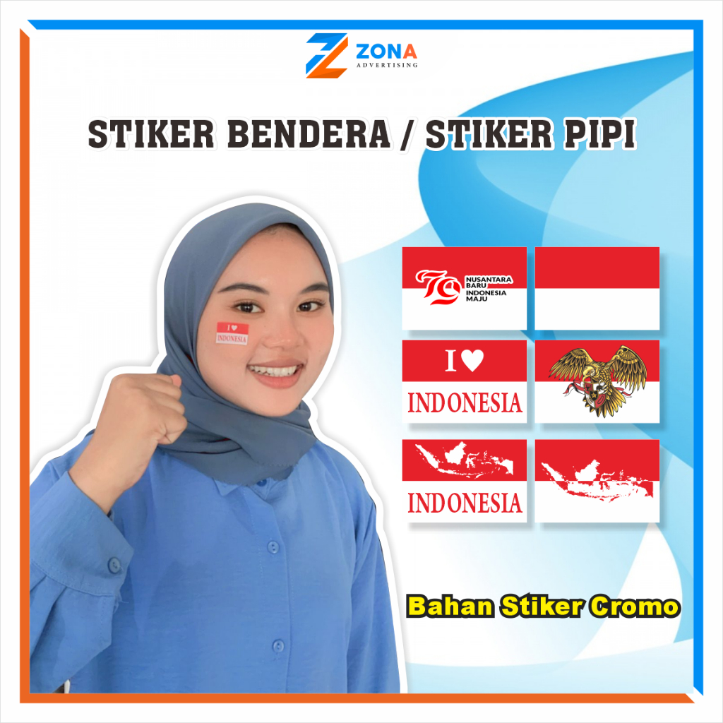 

STIKER BENDERA PIPI 79 / STIKER MERAH PUTIH / STIKER KEMERDEKAAN / STIKER ISI 100PCS