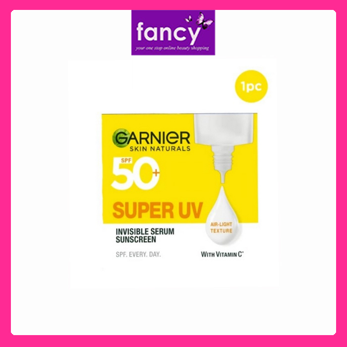 Garnier Super UV Invisible Serum Sunscreen SPF50+ PA++ 1.5ml SACHET Vitamin C
